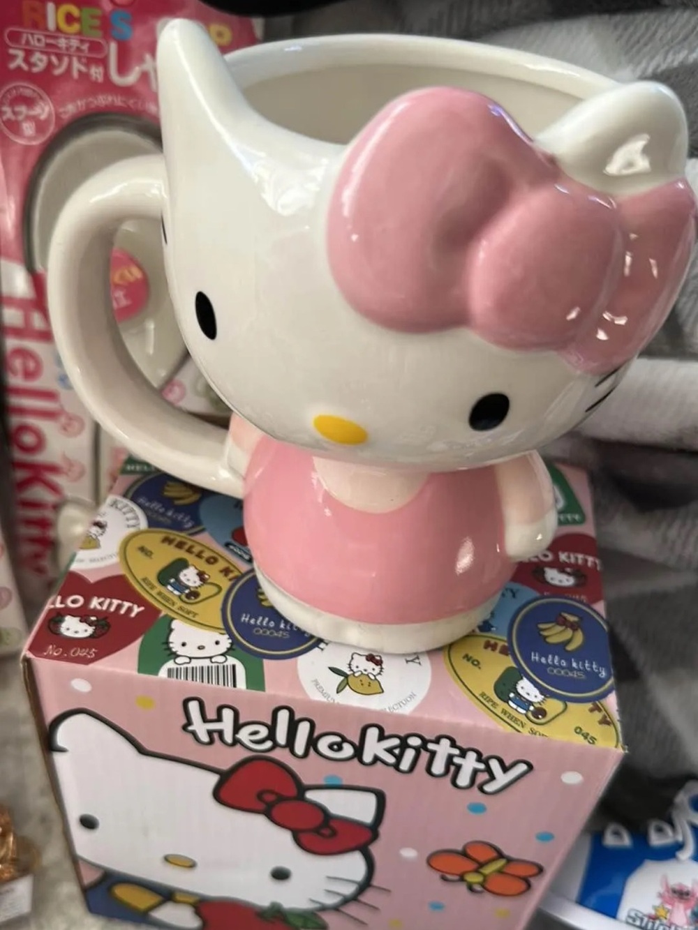 Hello Kitty Pink Ceramic Character Mug